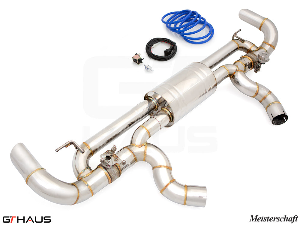 Premium performance exhaust system for BMW G05 X5 SAV 40ix, featuring stainless steel construction and electronic valve control.
