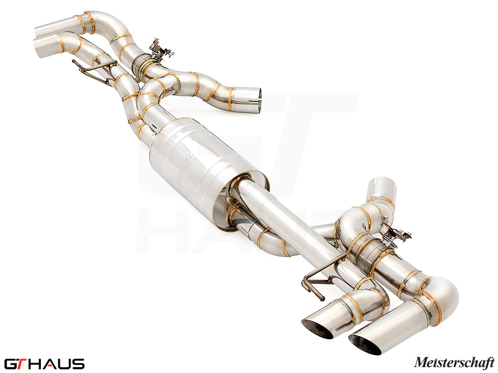 Premium performance exhaust system for BMW G05 X5 LCI SAV 60ix V8, featuring stainless steel construction and precision engineering.