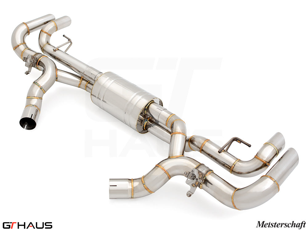Premium stainless steel exhaust system for BMW G06 X6 SAV 50ix V8, enhancing performance and sound from 2020 to 2023.