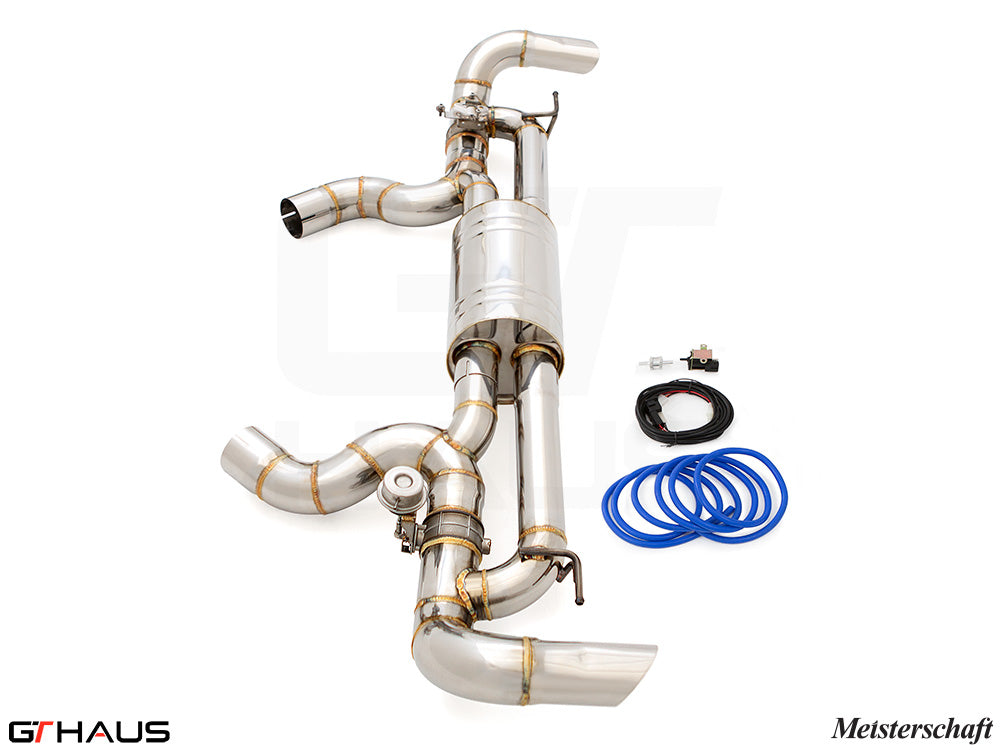 Premium performance exhaust system for BMW G06 X6 LCI SAV 40ix, featuring stainless steel construction and electronic valve control.