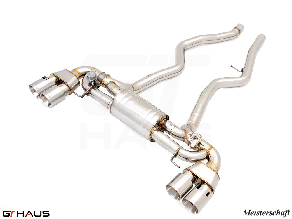 Premium performance exhaust system for BMW G20 3 Series 340i/xi/M340i LCI I-6 (B58) featuring stainless steel construction.