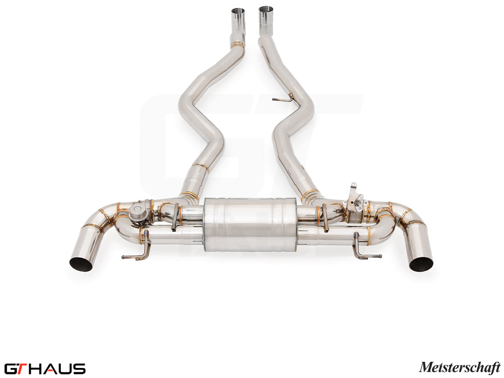 Premium exhaust system for BMW G20 3 Series 340i/xi/M340i LCI I-6 (B58) featuring stainless steel construction and electronic valves.