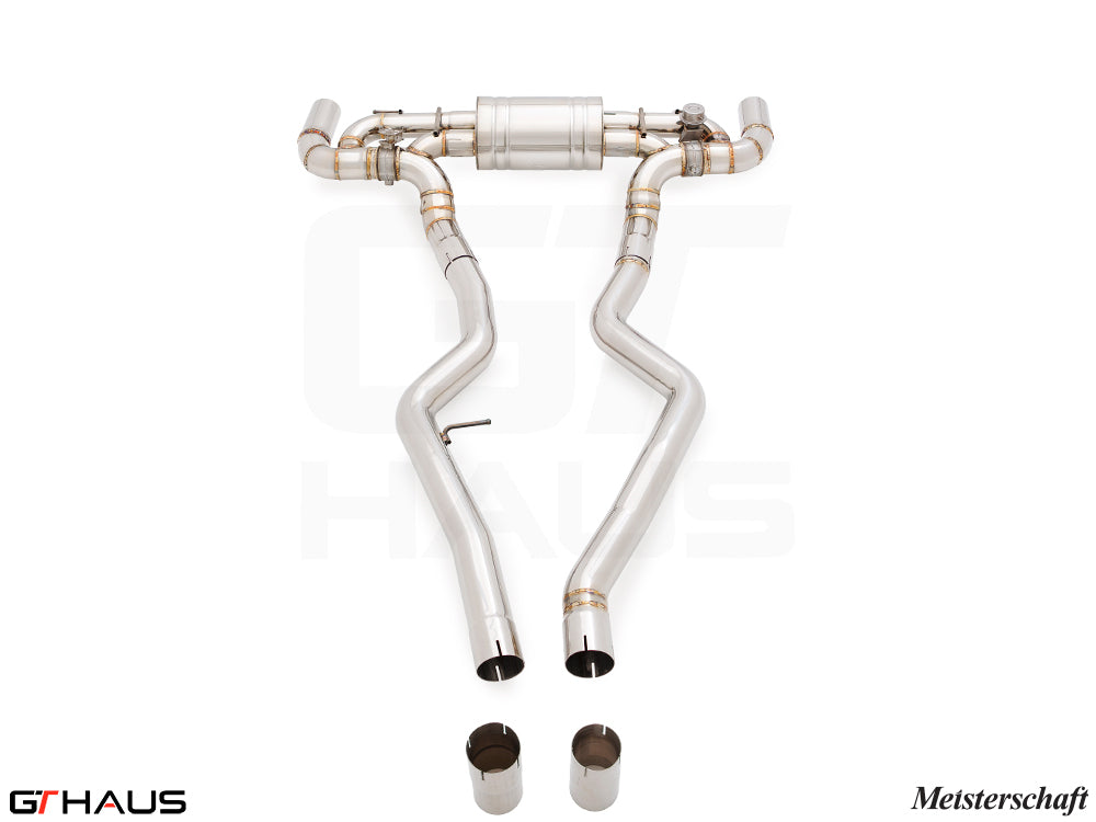 Premium performance exhaust system for BMW G22/G23 440i/xi/(M440i) I-6 (B58) featuring stainless steel construction.