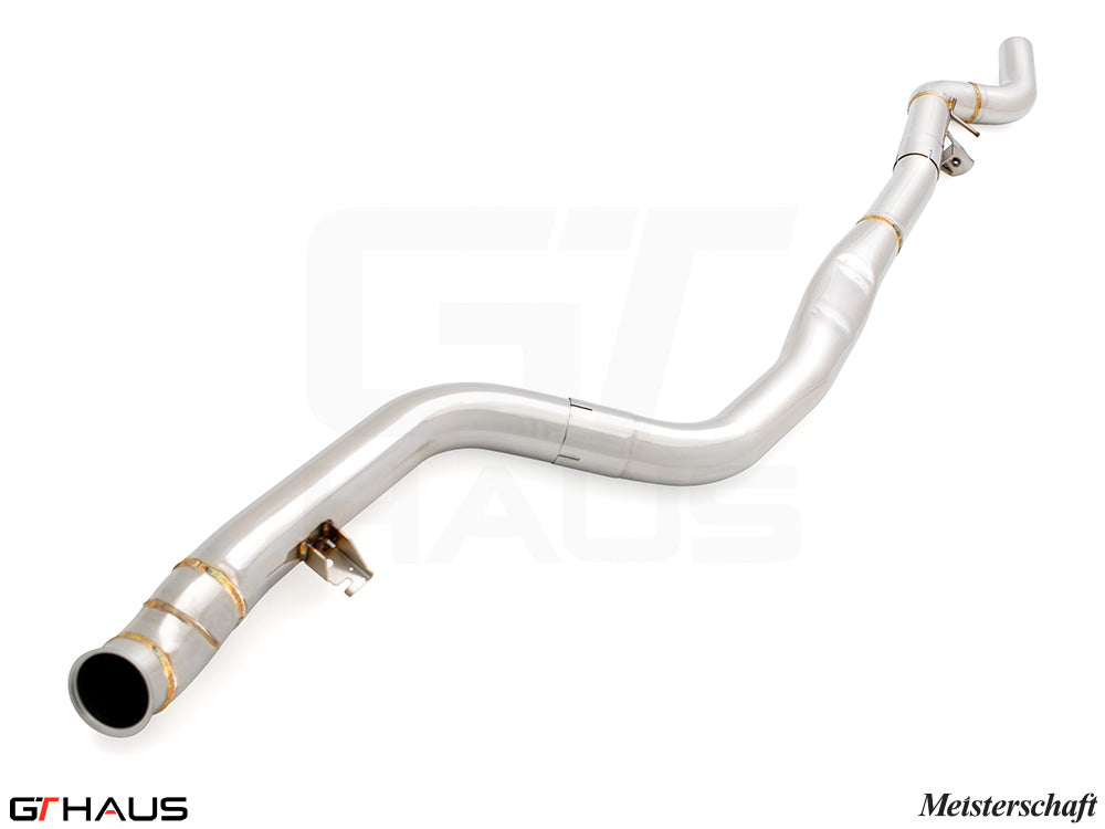 BMW G26 4 Series Gran Coupe 420i/430i/xi I-4 full cat-back LSR mid resonator delete pipe, made from high-quality stainless steel.
