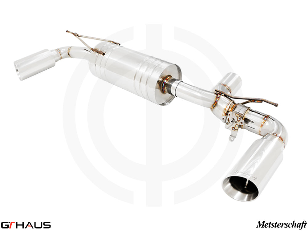 Premium exhaust system for BMW G30/G31 5 Series 520i/530i/xi I-4 (B48) 2021-2023, featuring stainless steel construction.
