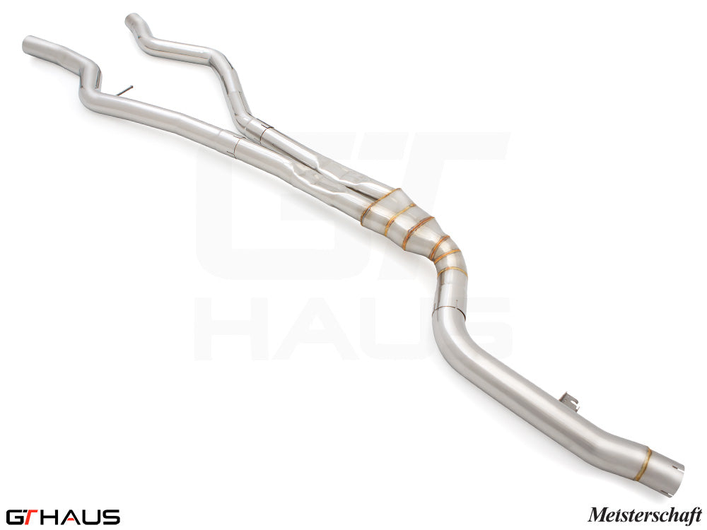 Cat-back LSR mid resonator delete pipe for BMW G42 2 Series 240i/xi/M240i I-6 (B58) 2023+, crafted from stainless steel.