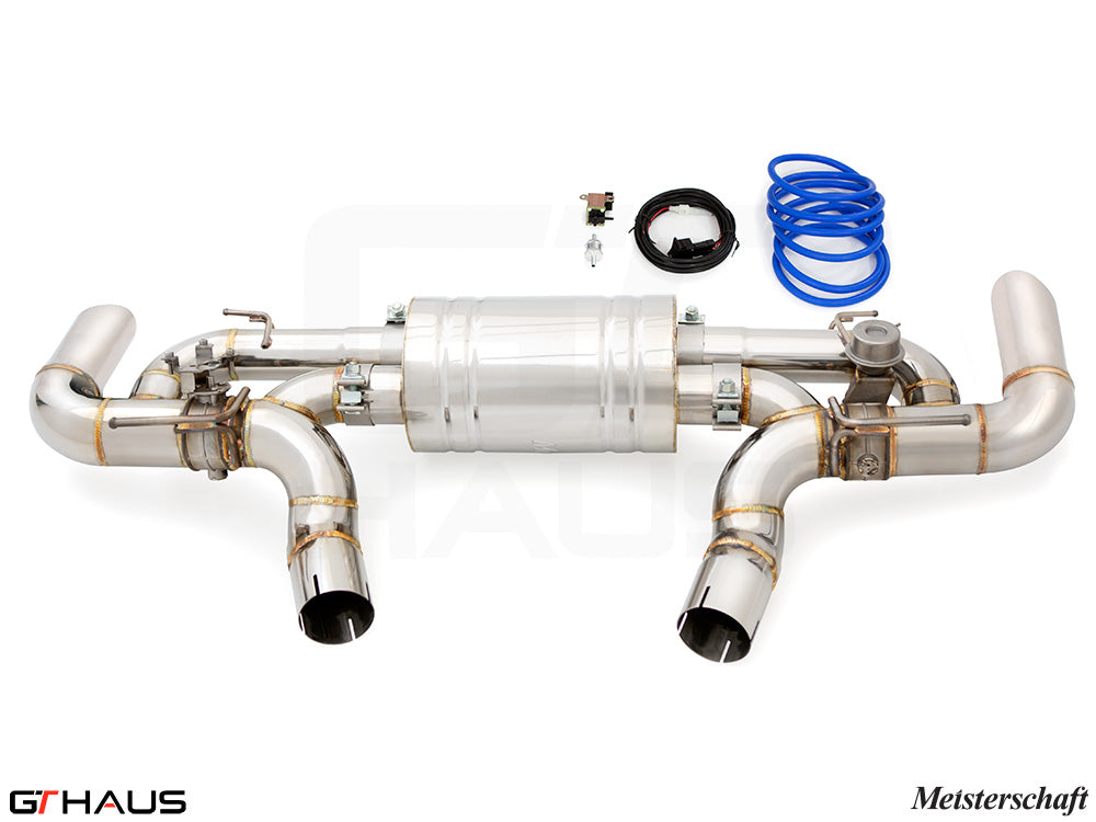 Premium performance exhaust system for BMW G42 2 Series 240i/xi/M240i I-6 (B58) featuring stainless steel construction.
