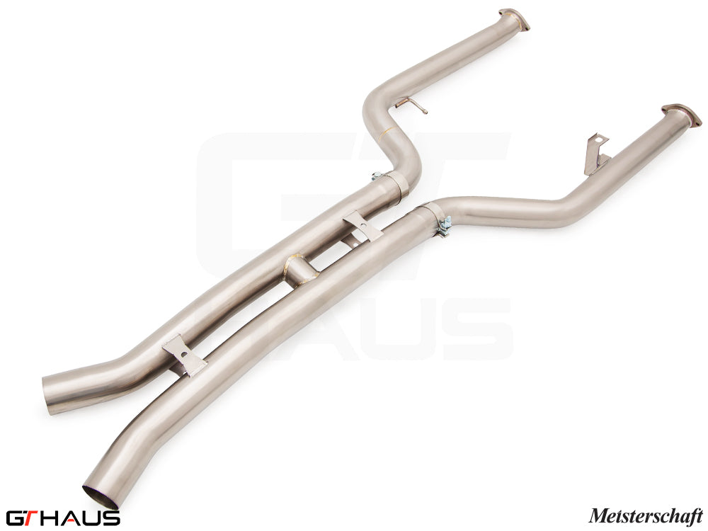 Premium dual LX pipes for BMW G80/82/83 (2021+) featuring 76mm full cat-back design with Velocity box.