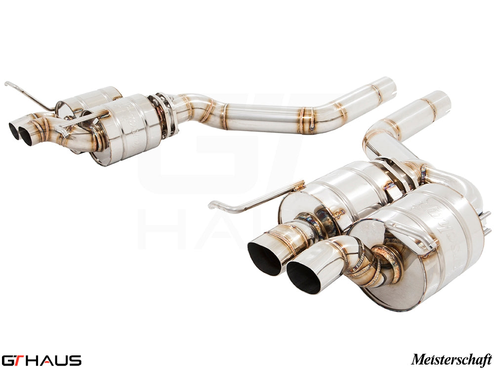 Premium exhaust system for Bentley Continental GT, featuring stainless steel construction and dual tips for enhanced performance.