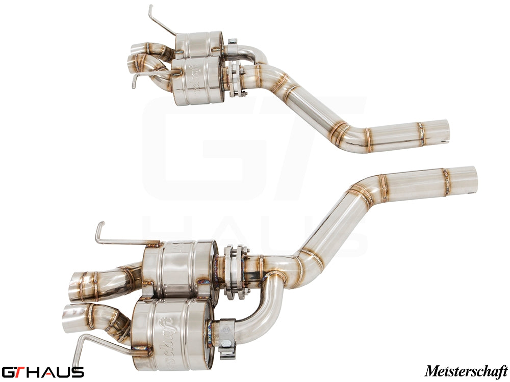 Premium performance exhaust system for Bentley Continental GT, featuring stainless steel construction and electronic valve control.