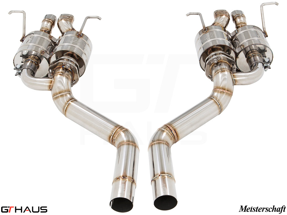 Premium exhaust system for Bentley Continental GT, featuring dual electronic valves and stainless steel construction.