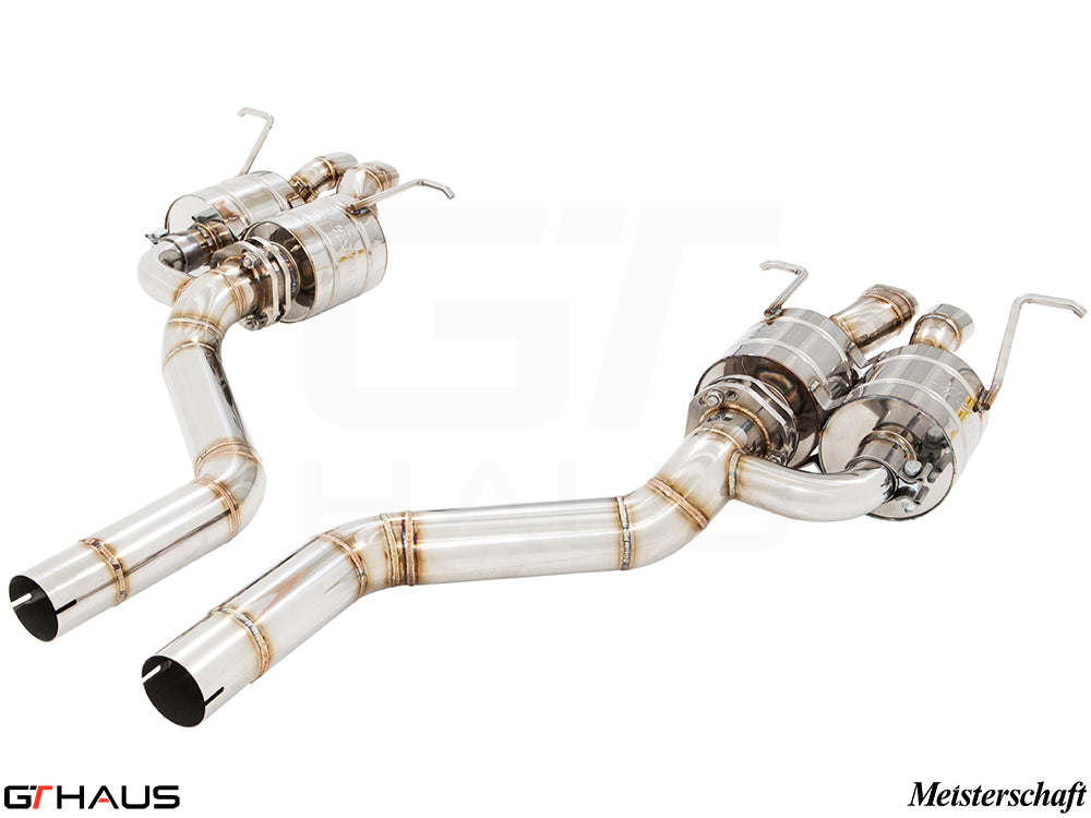 Premium exhaust system for Bentley Continental GT, featuring stainless steel construction and electronic valve control.
