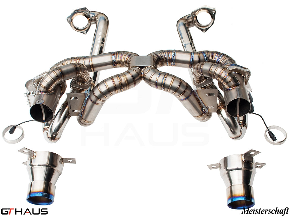 Premium performance exhaust system for Ferrari F430 Scuderia Coupe, featuring stainless steel construction and precision engineering.