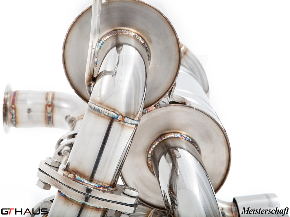 Premium stainless steel exhaust system for Lamborghini Aventador LP700/720/750-4, showcasing precision craftsmanship and design.