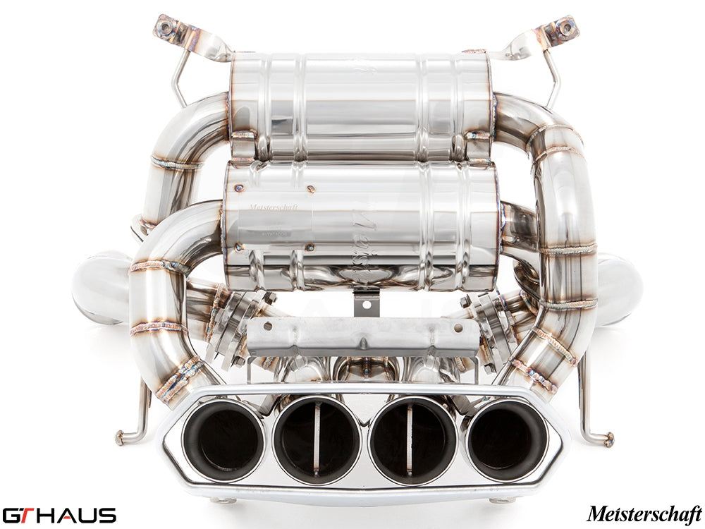 Premium exhaust system for Lamborghini Aventador LP700/720/750-4 Coupe, featuring stainless steel construction and sleek design.