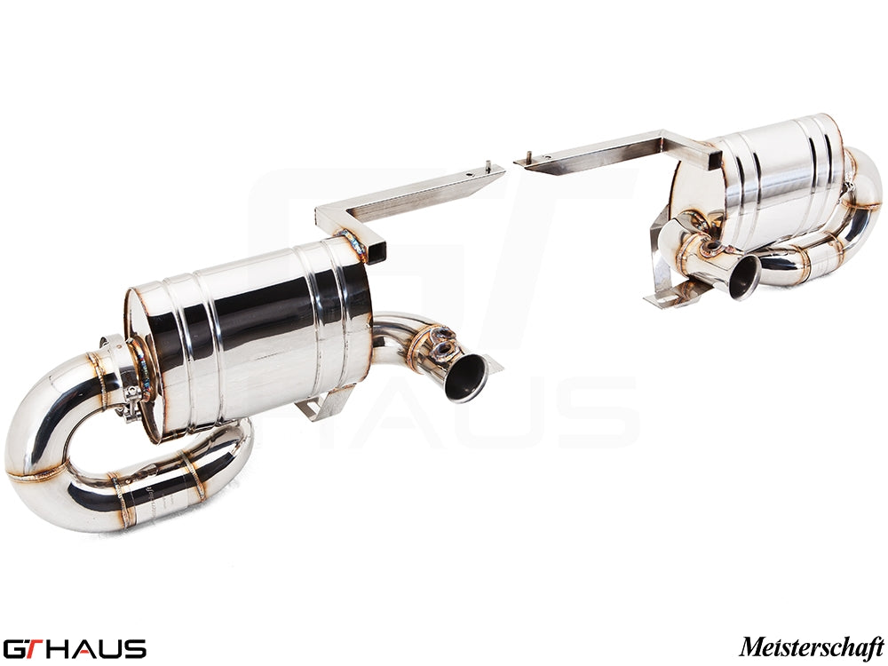 Premium Meisterschaft exhaust system for Lamborghini Gallardo V10 Coupe and Spyder, enhancing performance and sound.