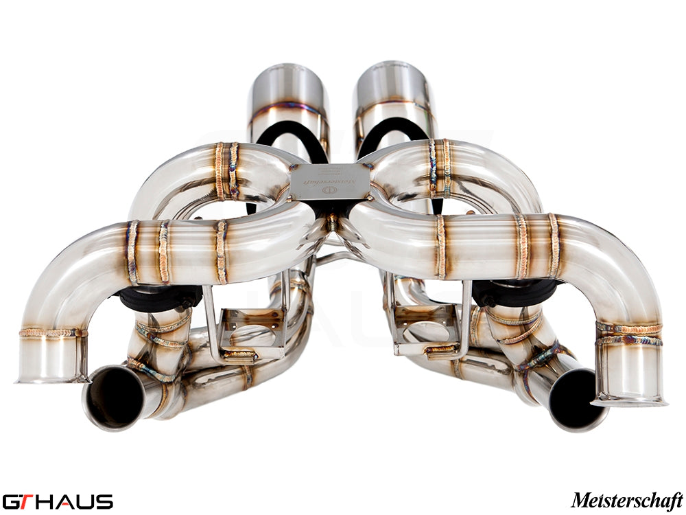 Premium performance exhaust system for Lamborghini Murcielago V12, featuring stainless steel construction and precision engineering.