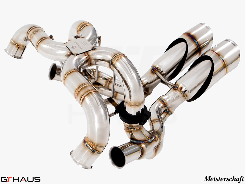 Premium exhaust system for Lamborghini Murcielago V12, featuring stainless steel construction and precision engineering.