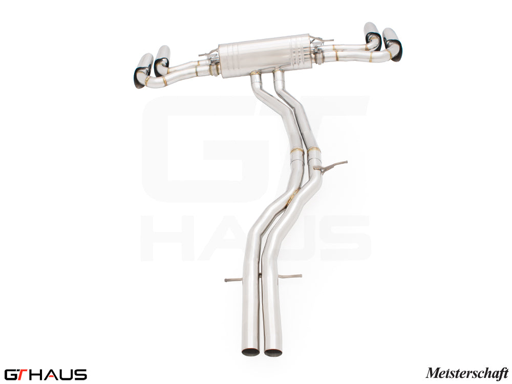Premium exhaust system for Lamborghini Urus V8 4.0T, featuring stainless steel construction and dual tips.
