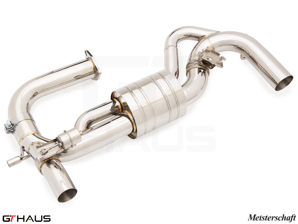 Premium stainless steel exhaust system for Lotus Emira V6 3.0 SC, designed for enhanced performance and sound.
