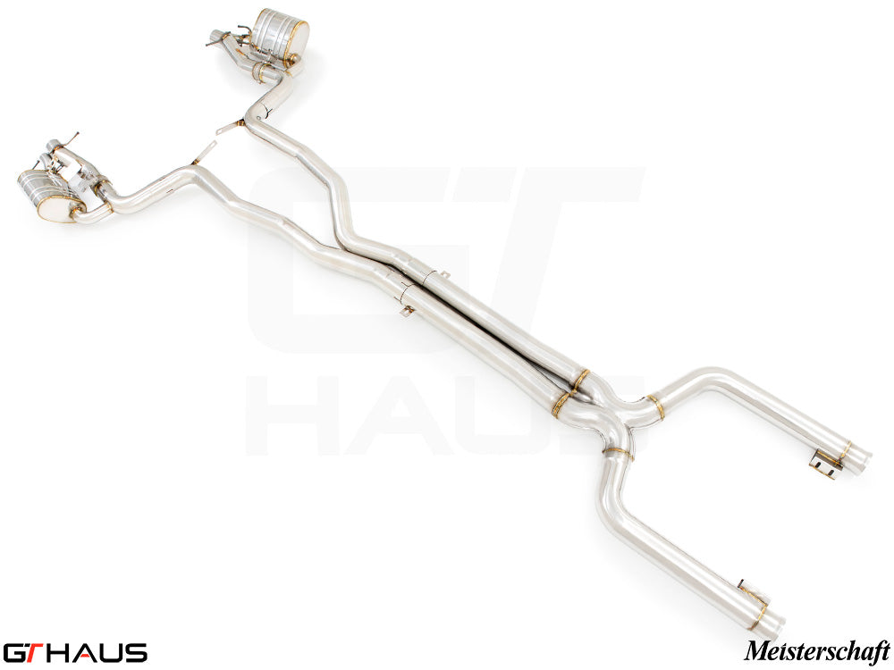 Premium performance exhaust system for Mercedes-Benz A205 C63 convertible, featuring V8 4.0 Bi-turbo compatibility.