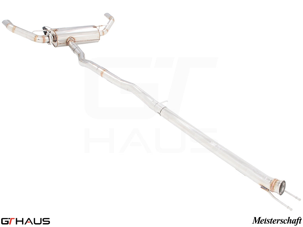 Premium performance exhaust system for Mercedes-Benz C117 CLA 45 AMG, enhancing sound and efficiency.