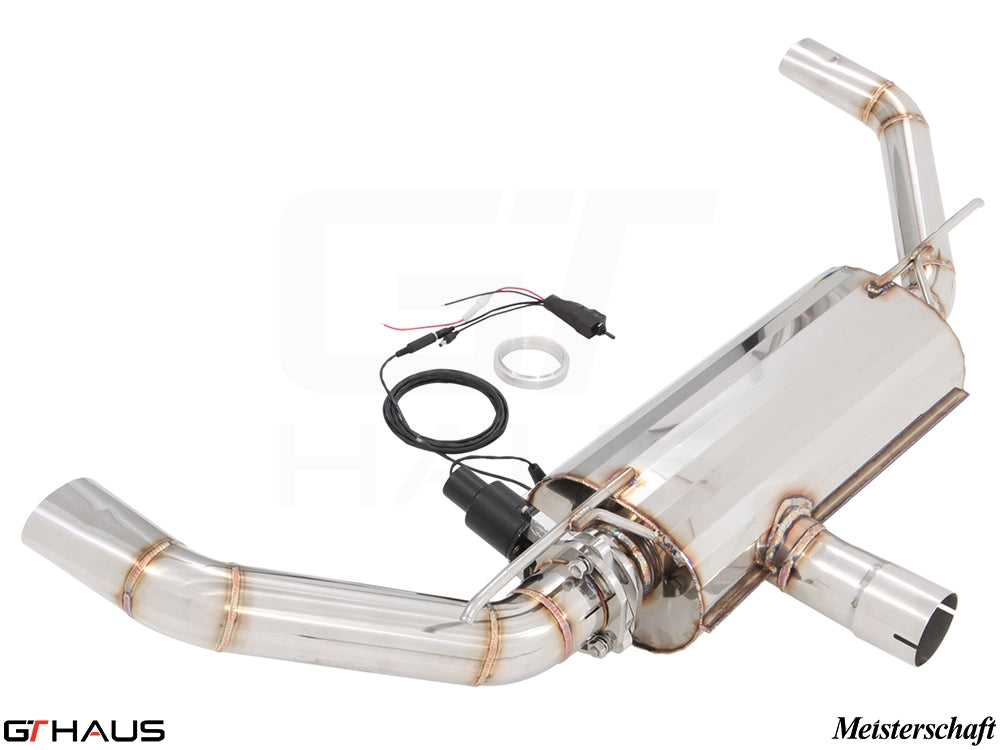 Premium exhaust system for Mercedes-Benz C117 CLA 45 AMG, featuring stainless steel construction and electronic valve control.