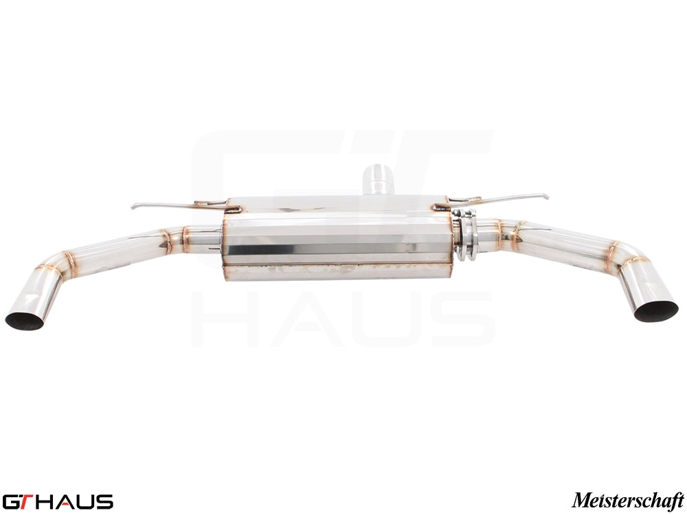 Premium stainless steel exhaust system for Mercedes-Benz C117 CLA 45 AMG, enhancing performance and sound.