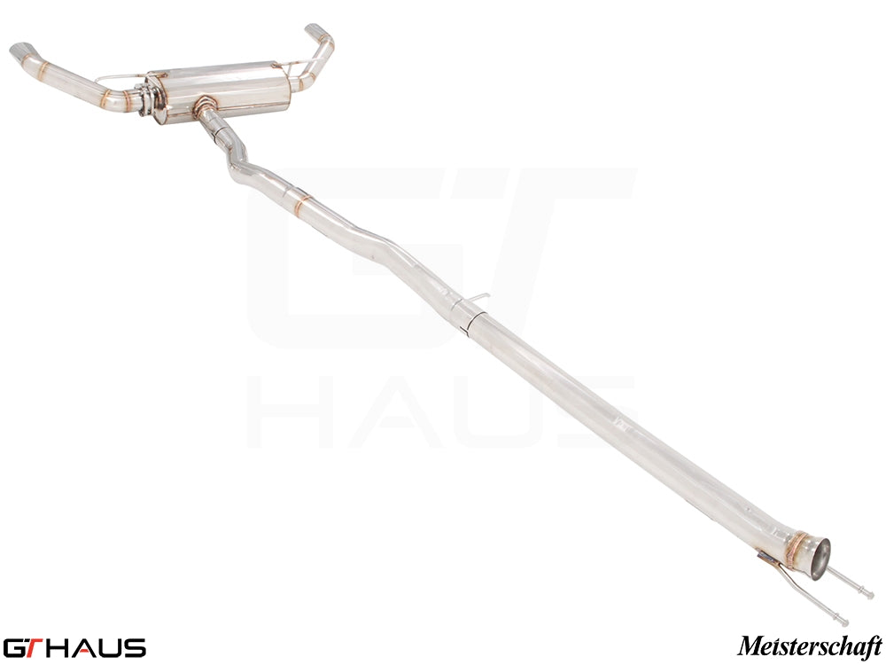 Premium performance exhaust system for Mercedes-Benz C117 CLA 45 AMG, featuring stainless steel construction and enhanced sound.