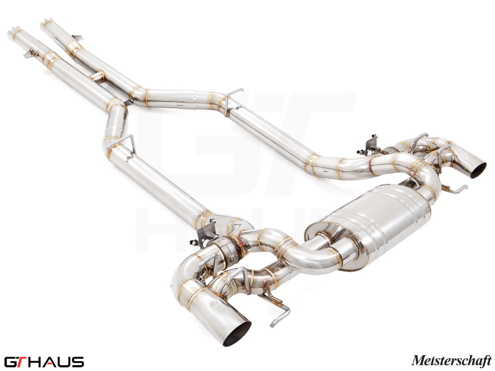Premium Meisterschaft exhaust system for Mercedes-Benz C190 AMG GTS Coupe/Convertible V8 Bi-turbo, enhancing performance and sound.