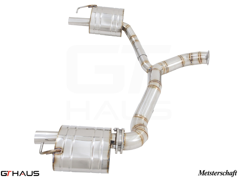 Premium performance exhaust system for Mercedes-Benz C205 C-Coupe C43 AMG, featuring stainless steel construction and precision design.