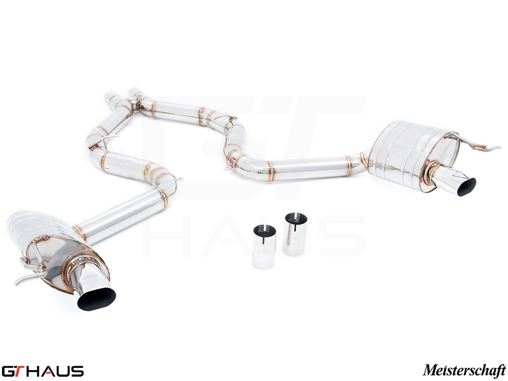 Premium stainless steel exhaust system for Mercedes-Benz R231 SL-Class SL400 V6 Turbo, enhancing performance and sound.