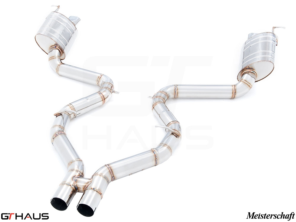 Premium stainless steel exhaust system for Mercedes-Benz R231 SL65 AMG, enhancing performance and sound.