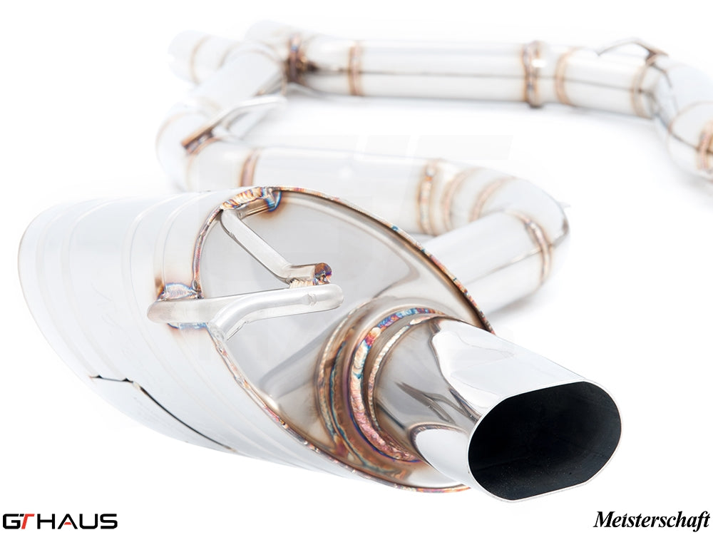 Premium performance exhaust system for Mercedes-Benz R231 SL-Class SL65 AMG, featuring polished stainless steel and precision design.