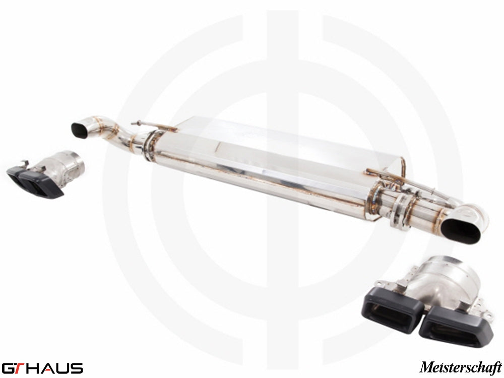 Premium exhaust system for Mercedes-Benz W166 GLE-Class, featuring stainless steel construction and electronic valve control.