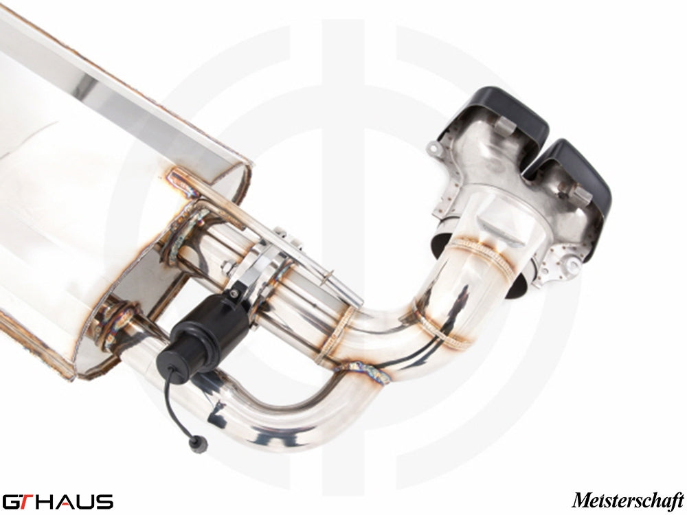 Premium exhaust system for Mercedes-Benz W166 ML-Class ML500/550 V8 Bi-turbo, featuring electronic valve control.