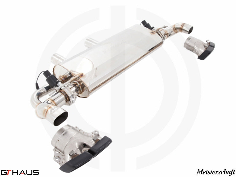 Premium performance exhaust system for Mercedes-Benz W167 GLE 580 V8, featuring stainless steel construction and electronic valve control.