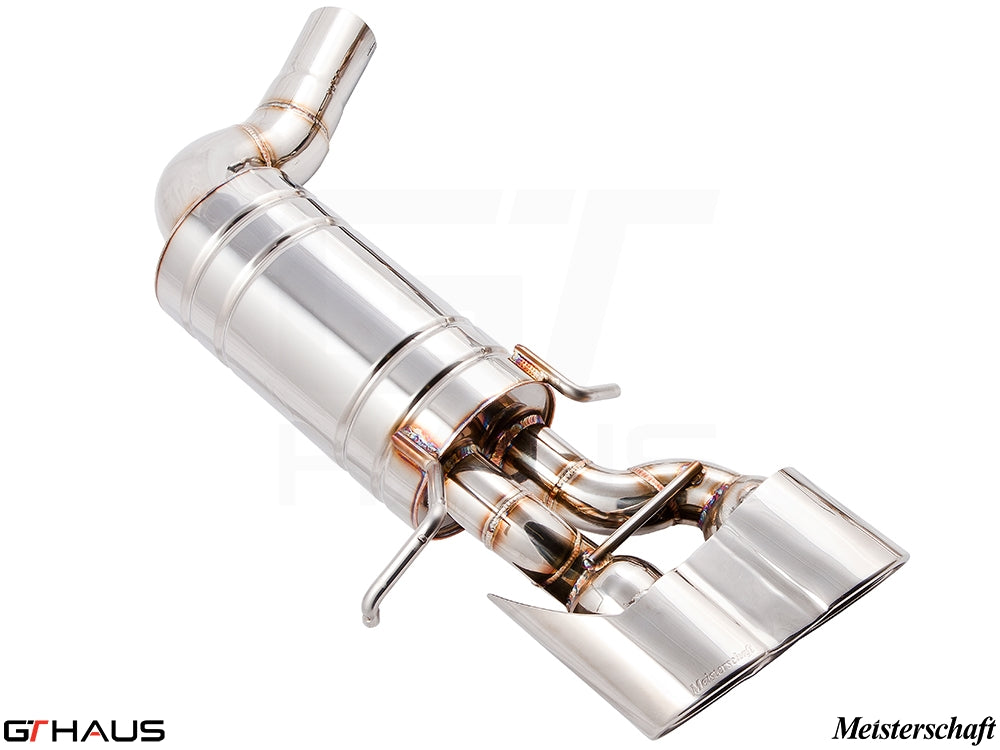 Premium stainless steel exhaust system for Mercedes-Benz W204 C63 AMG V8 Black Series, enhancing performance and sound.