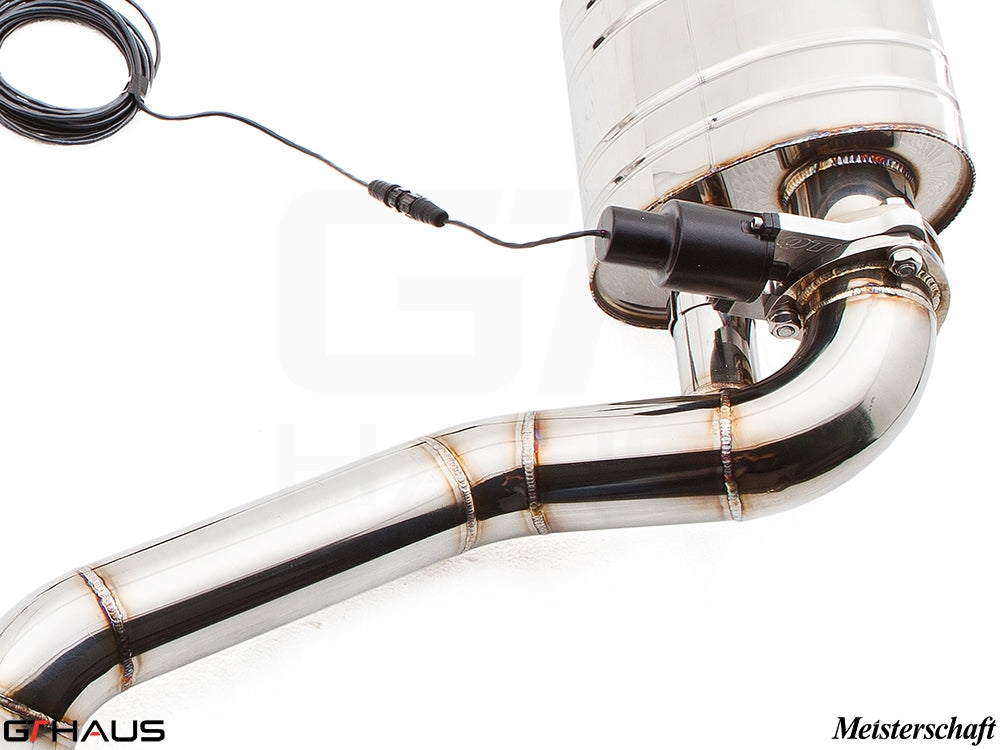 Premium exhaust system for Mercedes-Benz W212 E-Class E63 AMG V8, featuring stainless steel construction and electronic valve control.