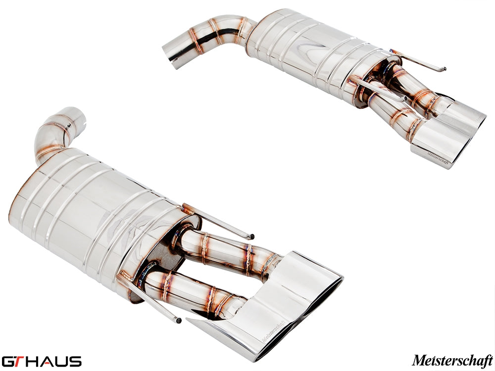 Premium exhaust system for Mercedes-Benz W216 CL-Class Coupe CL65 AMG V12 Bi-turbo, enhancing performance and sound.