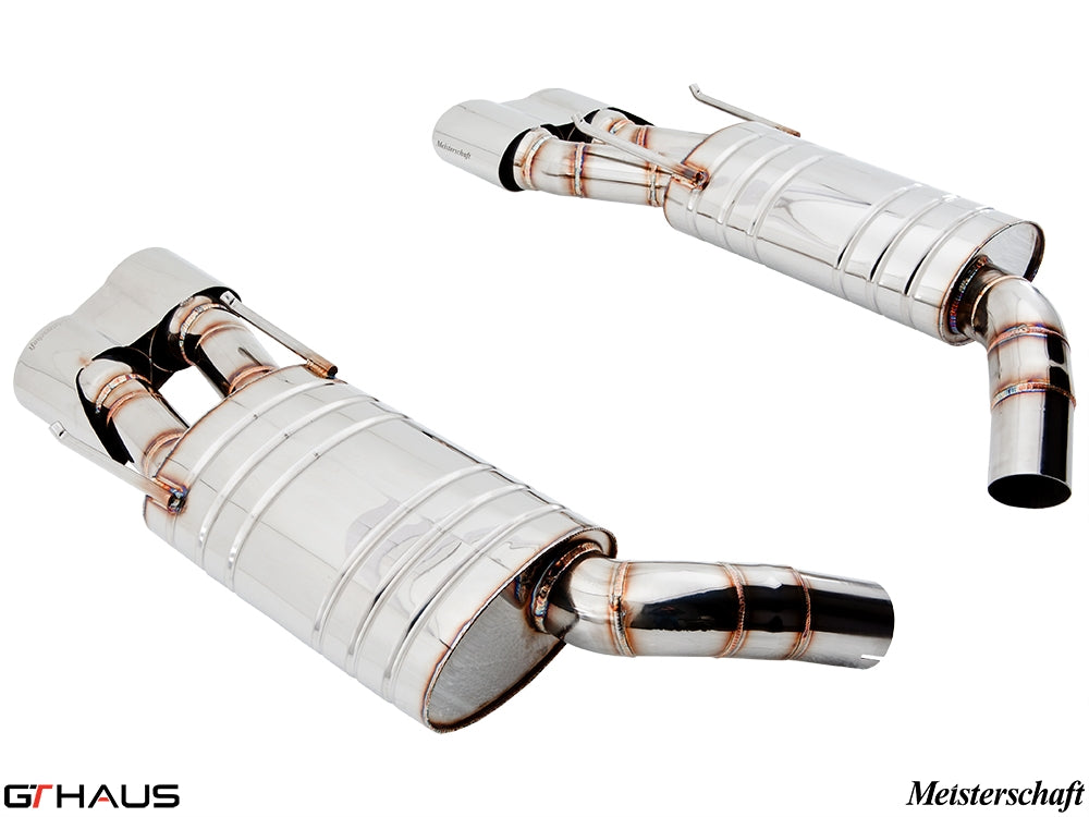 Premium stainless steel exhaust system for Mercedes-Benz W216 CL-Class CL65 AMG V12 Bi-turbo, enhancing performance and sound.