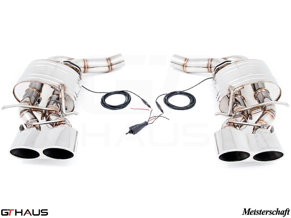 Premium exhaust system for Mercedes-Benz W218 CLS-Class Sedan CLS350, featuring stainless steel construction and electronic valve control.