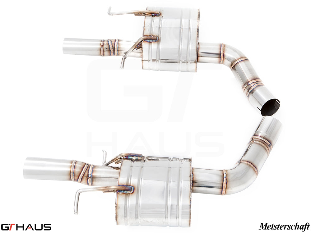 Premium performance exhaust system for Mercedes-Benz W218 CLS-Class Sedan CLS350, featuring high-quality stainless steel construction.