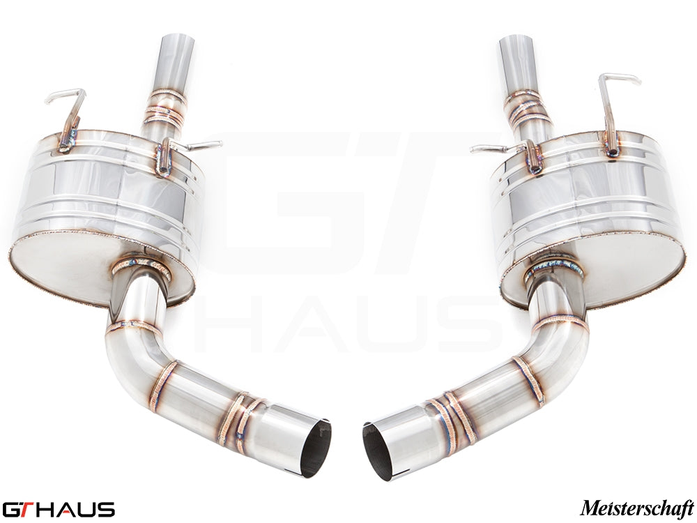Premium exhaust system for Mercedes-Benz W218 CLS-Class Sedan CLS400/450 featuring stainless steel construction and precision design.