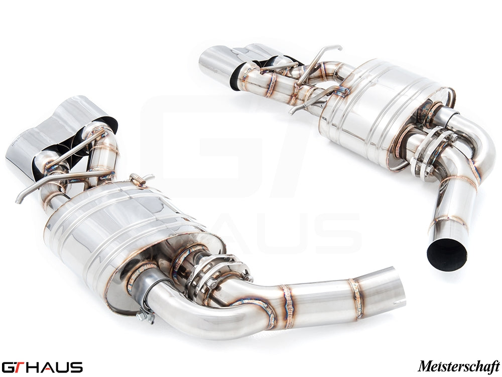 Premium stainless steel exhaust system for Mercedes-Benz W218 CLS-Class CLS500/550 V8 Bi-turbo, enhancing performance and sound.