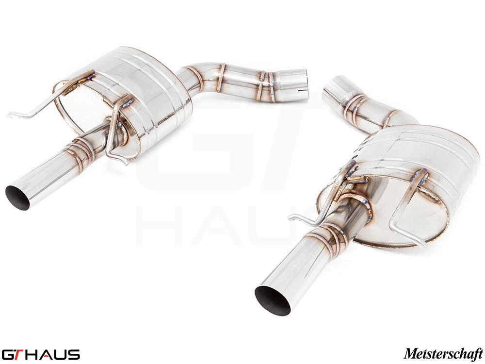 Premium exhaust system for Mercedes-Benz W218 CLS-Class CLS500/550 V8 Bi-turbo, featuring stainless steel construction.