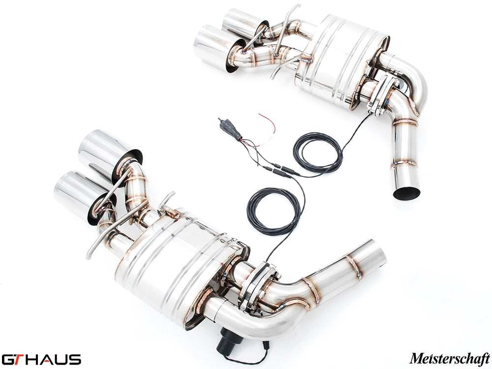Premium performance exhaust system for Mercedes-Benz W218 CLS-Class CLS63/63s AMG, featuring V8 Bi-turbo design.