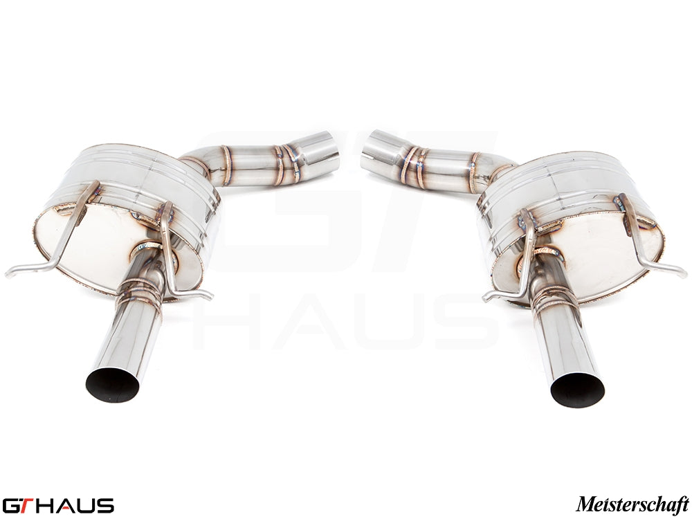 Premium exhaust system for Mercedes-Benz W218 CLS-Class CLS63/63s AMG, featuring stainless steel construction and performance design.