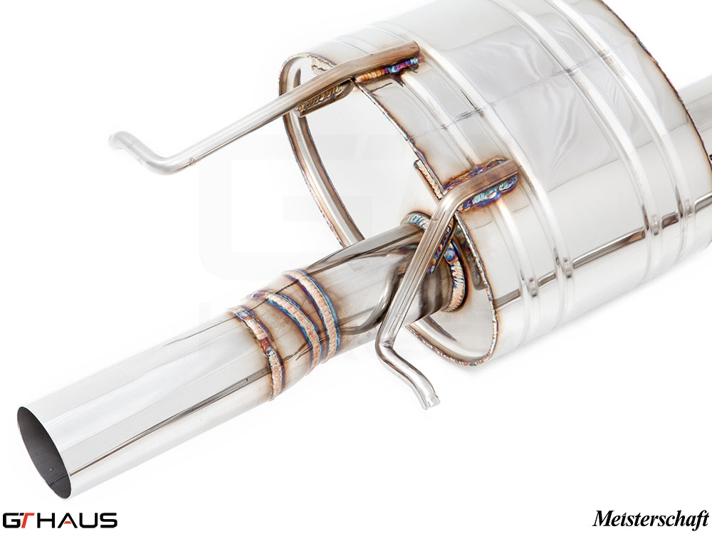 Premium exhaust system for Mercedes-Benz W218 CLS63/63s AMG, showcasing high-quality stainless steel craftsmanship.