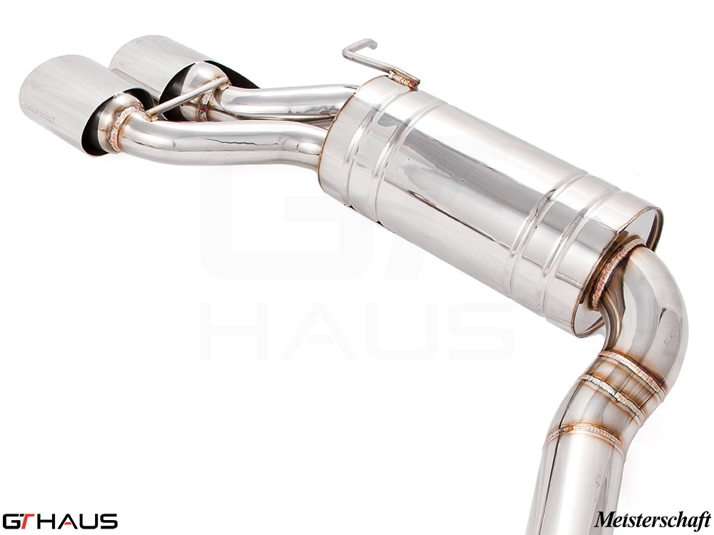 Premium stainless steel exhaust system for Mercedes-Benz W219 CLS-Class CLS350 V6, featuring dual tips and sleek design.